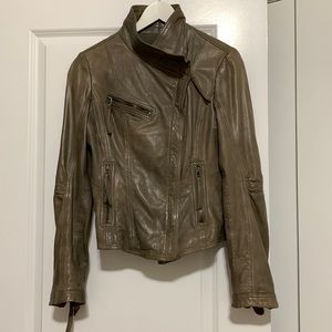 Danier Olive Leather Jacket